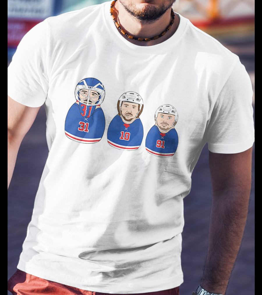 NY Hockey Russian Doll Design 31 10 91 T-Shirt