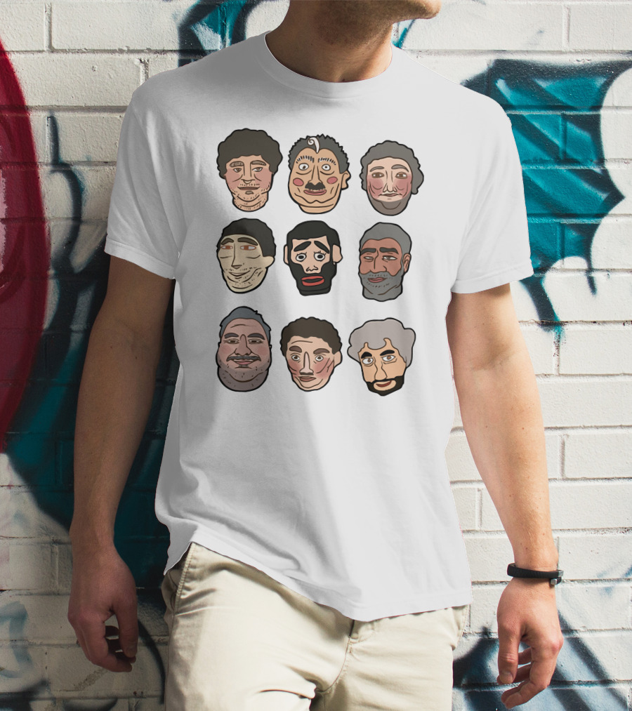 H3 Podcast Faces Characters T-Shirt