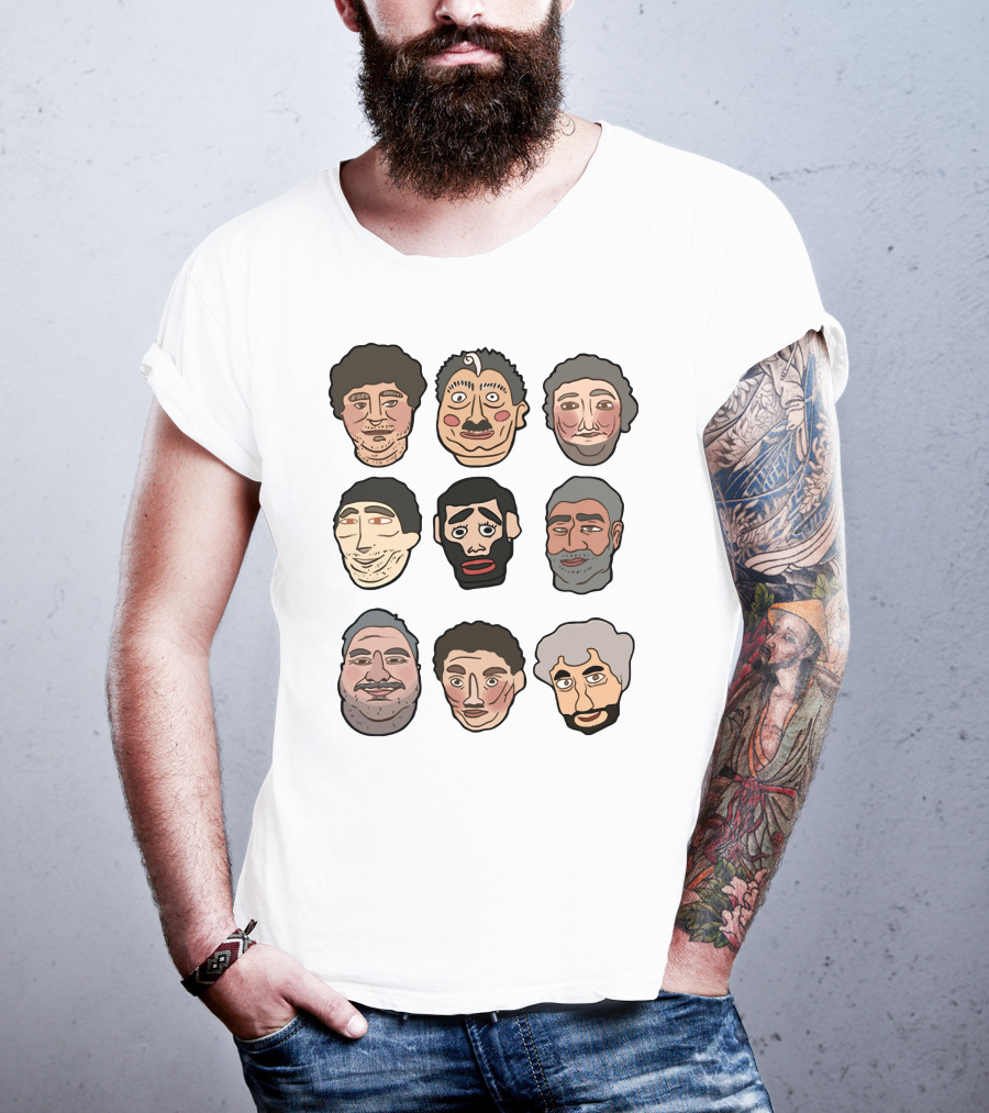 H3 Podcast Faces Characters T-Shirt