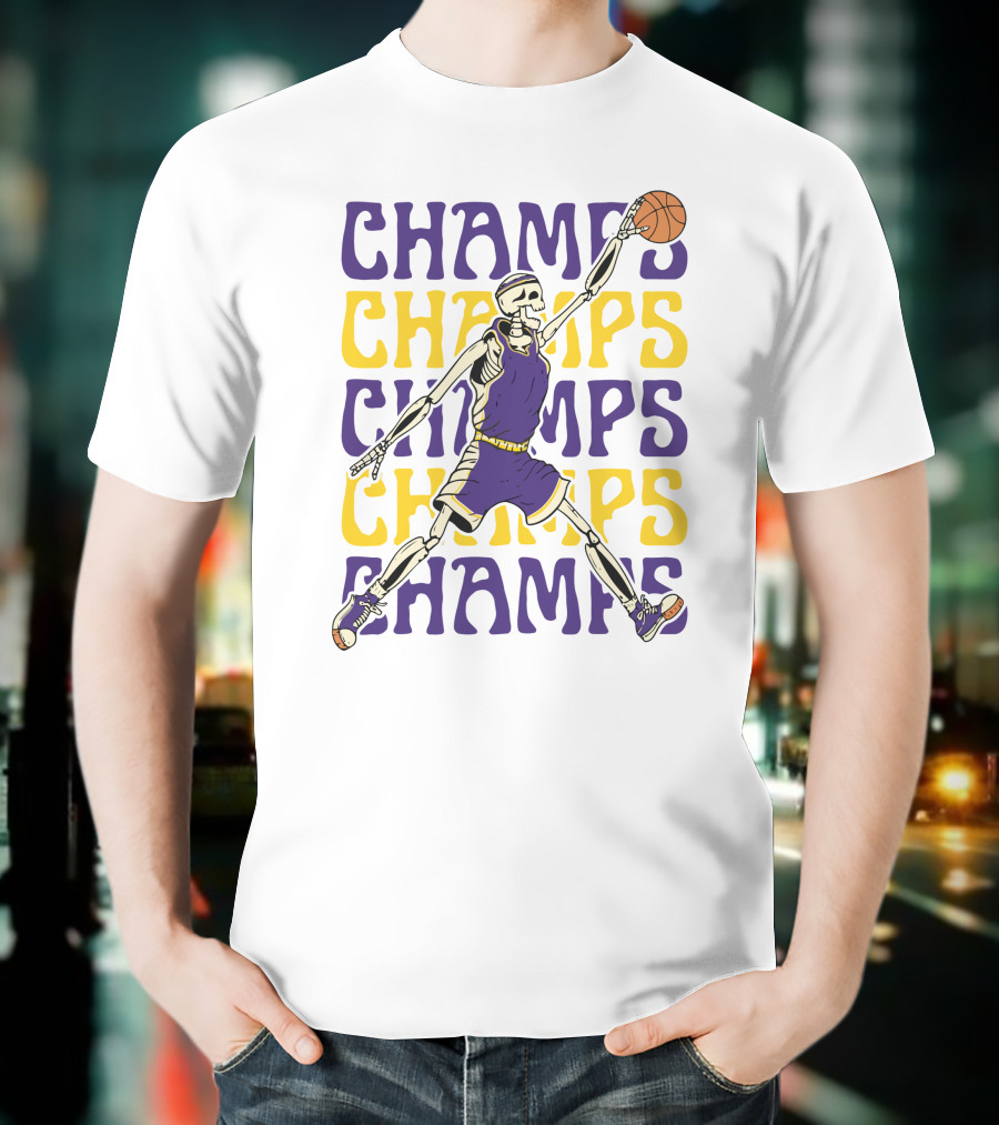 Skeleton Basketball Champs Baton Rouge T-Shirt
