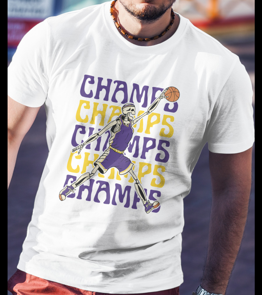 Skeleton Basketball Champs Baton Rouge T-Shirt