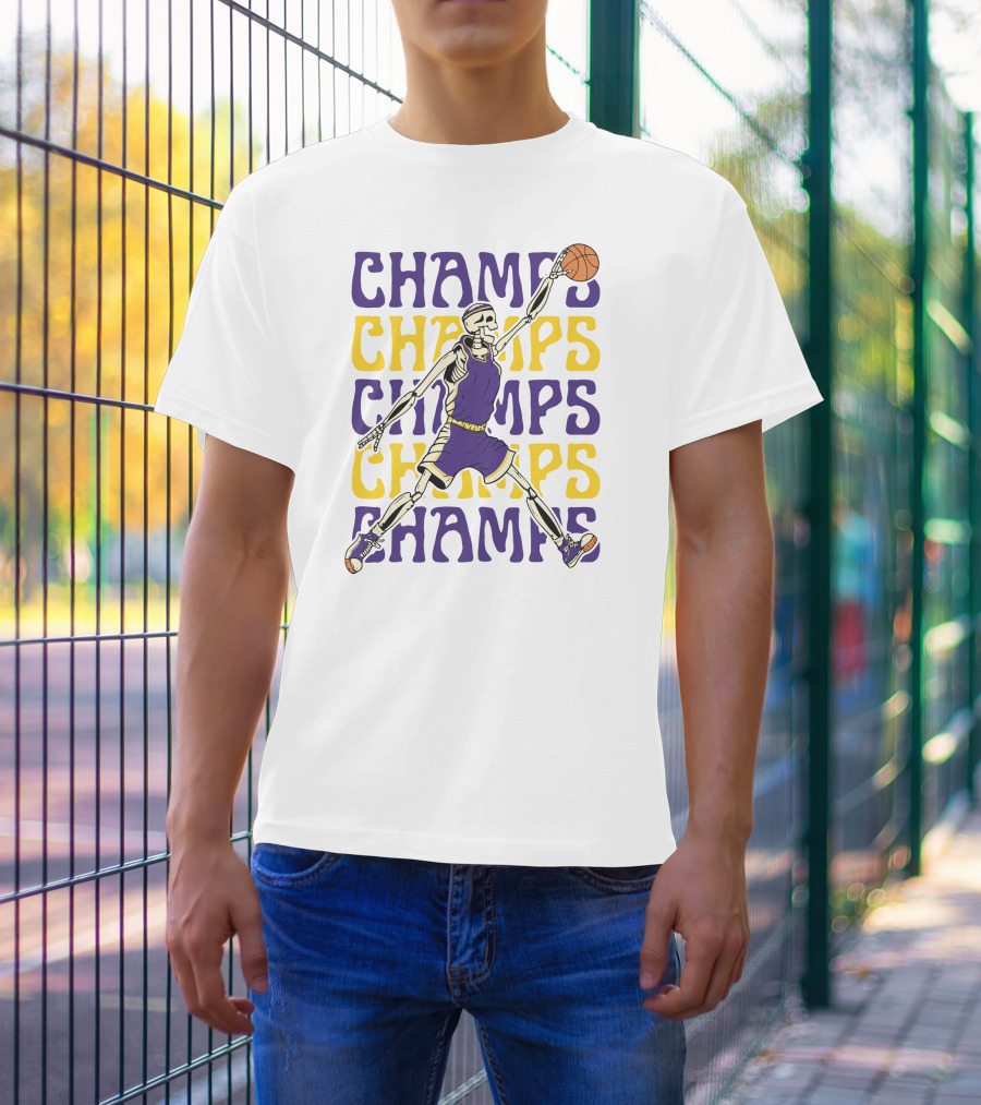 Skeleton Basketball Champs Baton Rouge T-Shirt