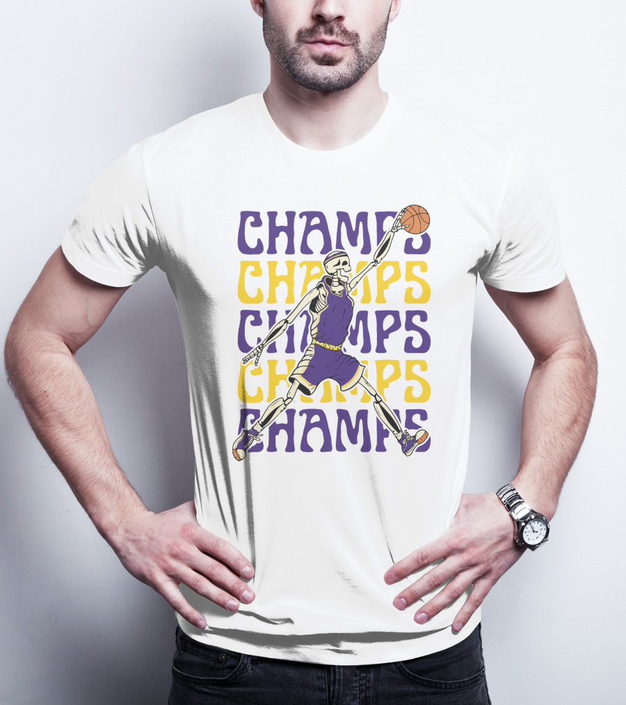 Skeleton Basketball Champs Baton Rouge T-Shirt