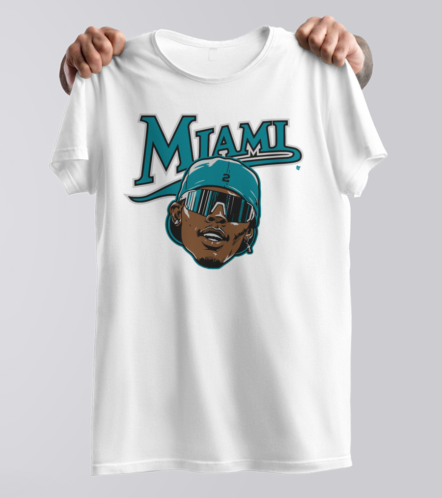 Jazz Chisholm Swag Head Miami Baseball Logo Look T-Shirt