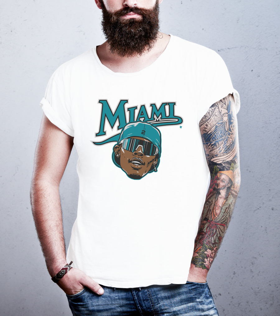 Jazz Chisholm Swag Head Miami Baseball Logo Look T-Shirt