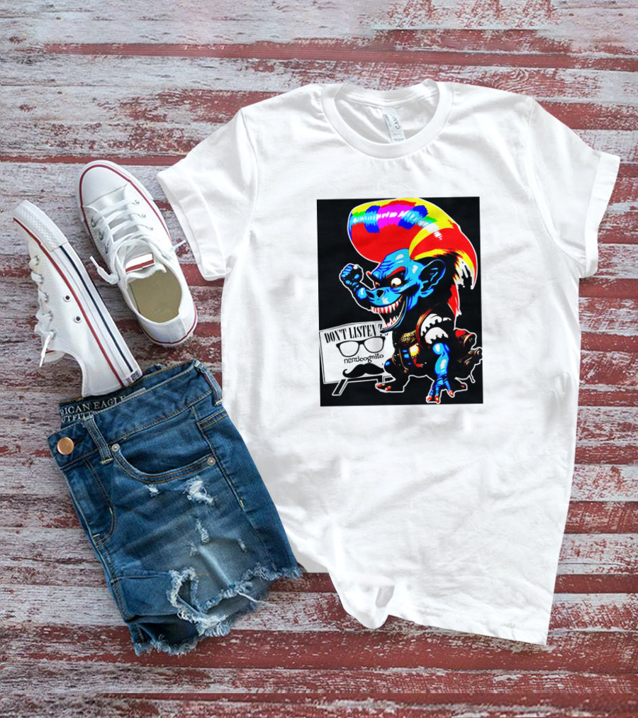 Don't Listen Sparkletroll Nerdcognito Glasses T-Shirt