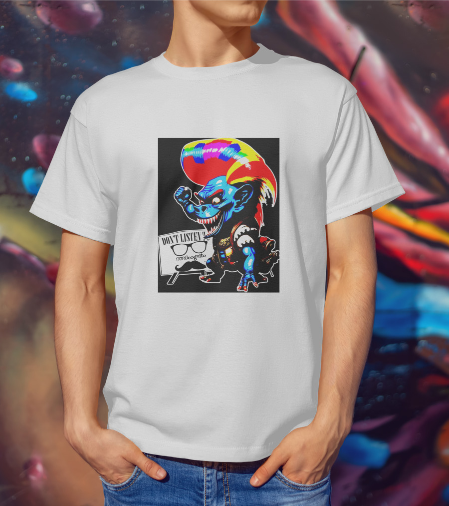 Don't Listen Sparkletroll Nerdcognito Glasses T-Shirt