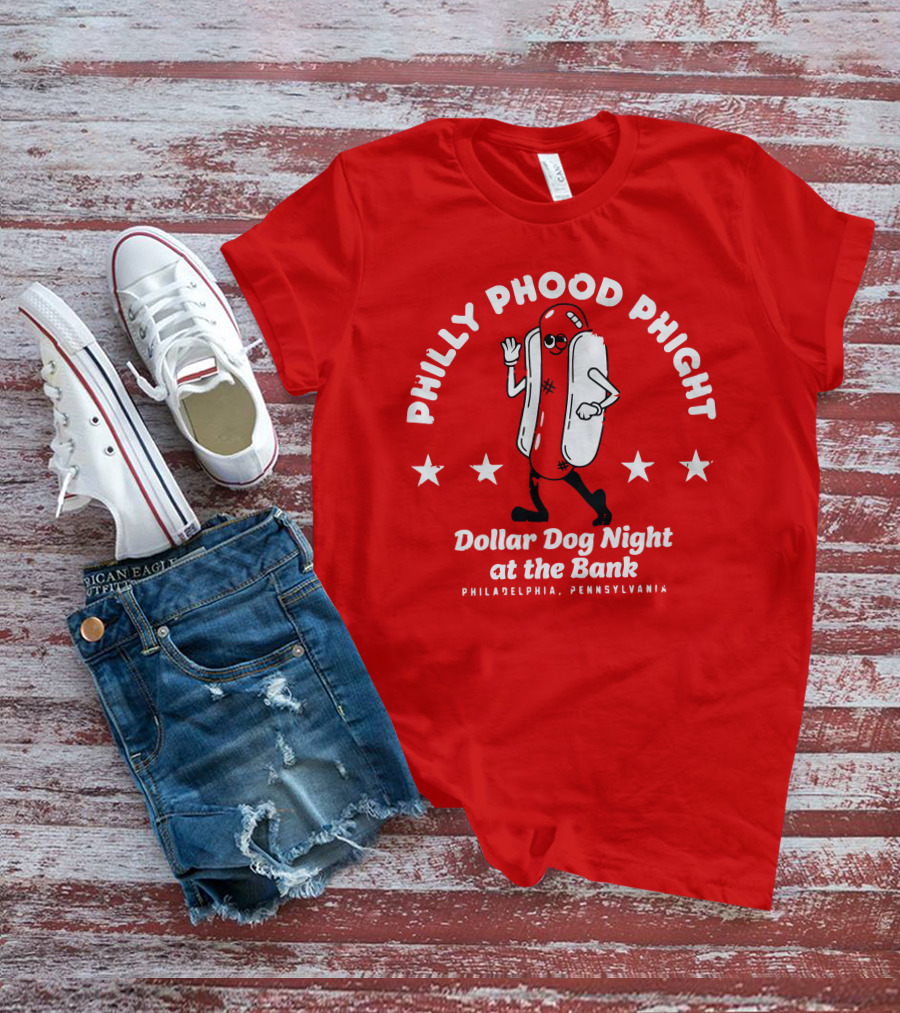 Philly Phood Phight Dollar Dog Night At The Bank Philadelphia Pennsylvania T-Shirt
