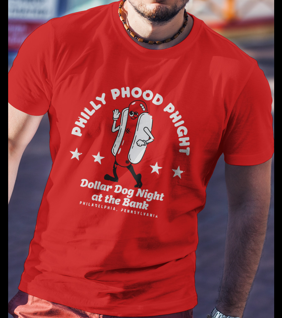 Philly Phood Phight Dollar Dog Night At The Bank Philadelphia Pennsylvania T-Shirt