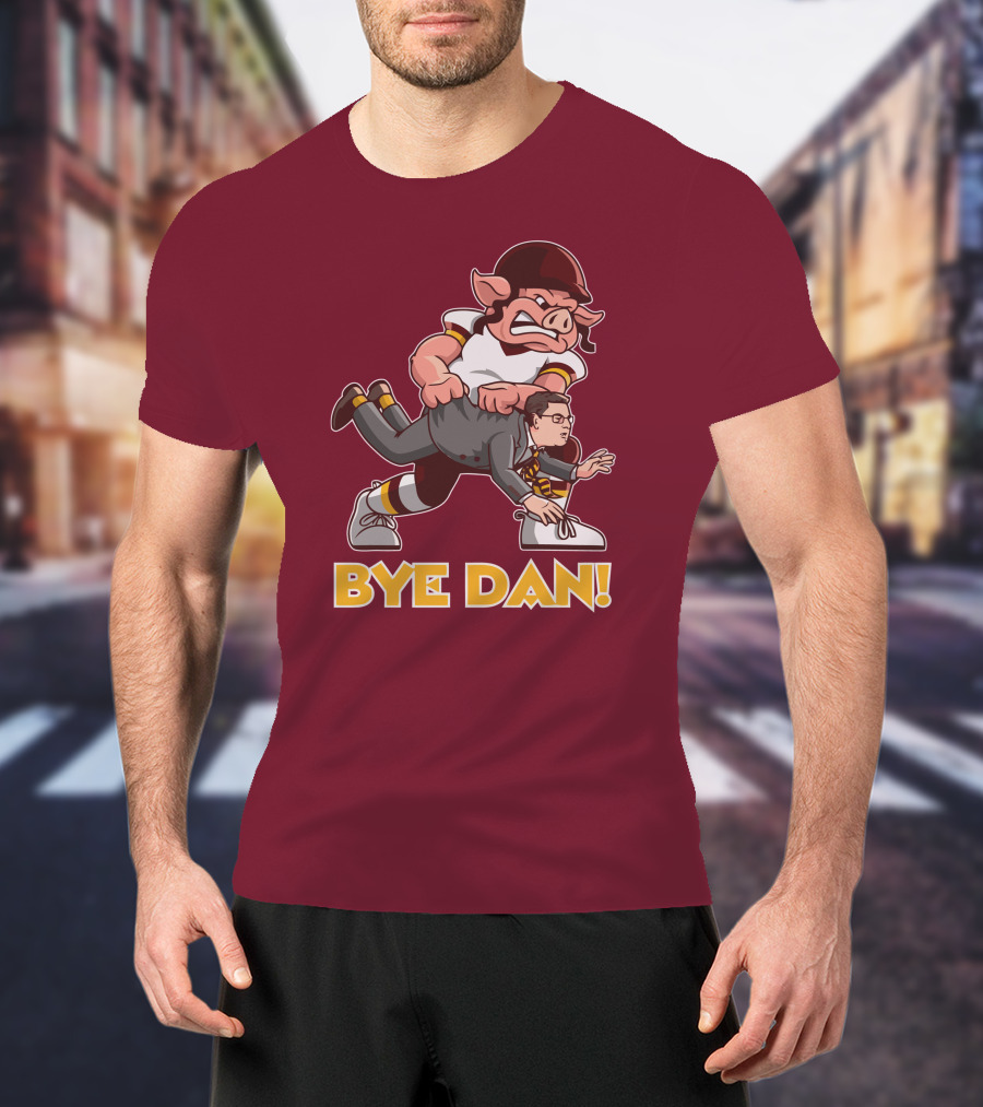 BYE DAN Football Pig Player Carrying A Man T-Shirt