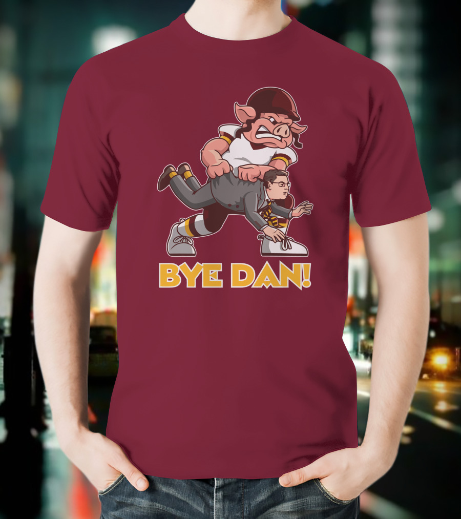 BYE DAN Football Pig Player Carrying A Man T-Shirt