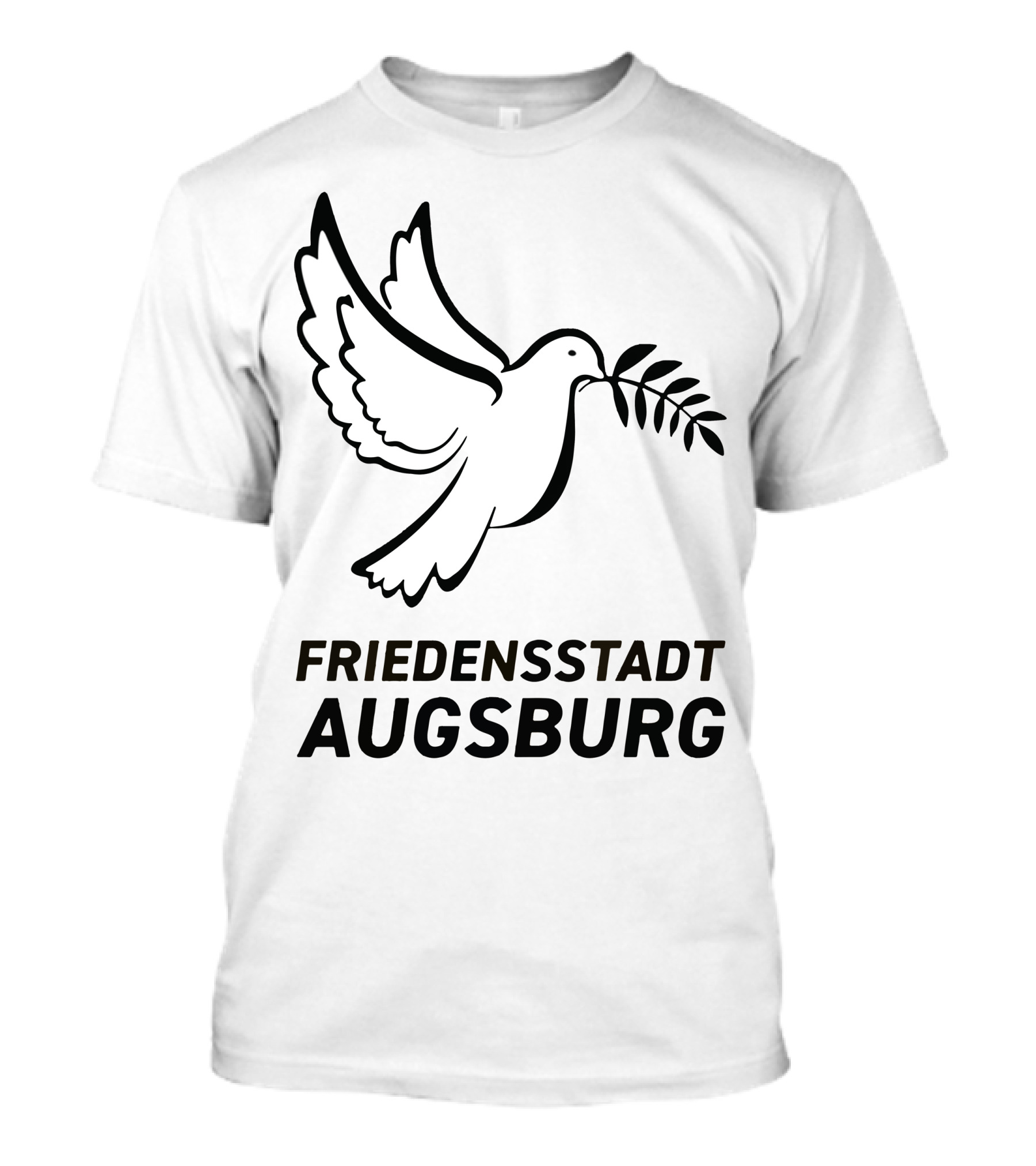 Stefan Reuter Friedensstadt Augsburg Peace Dove With Olive Branch T-Shirt
