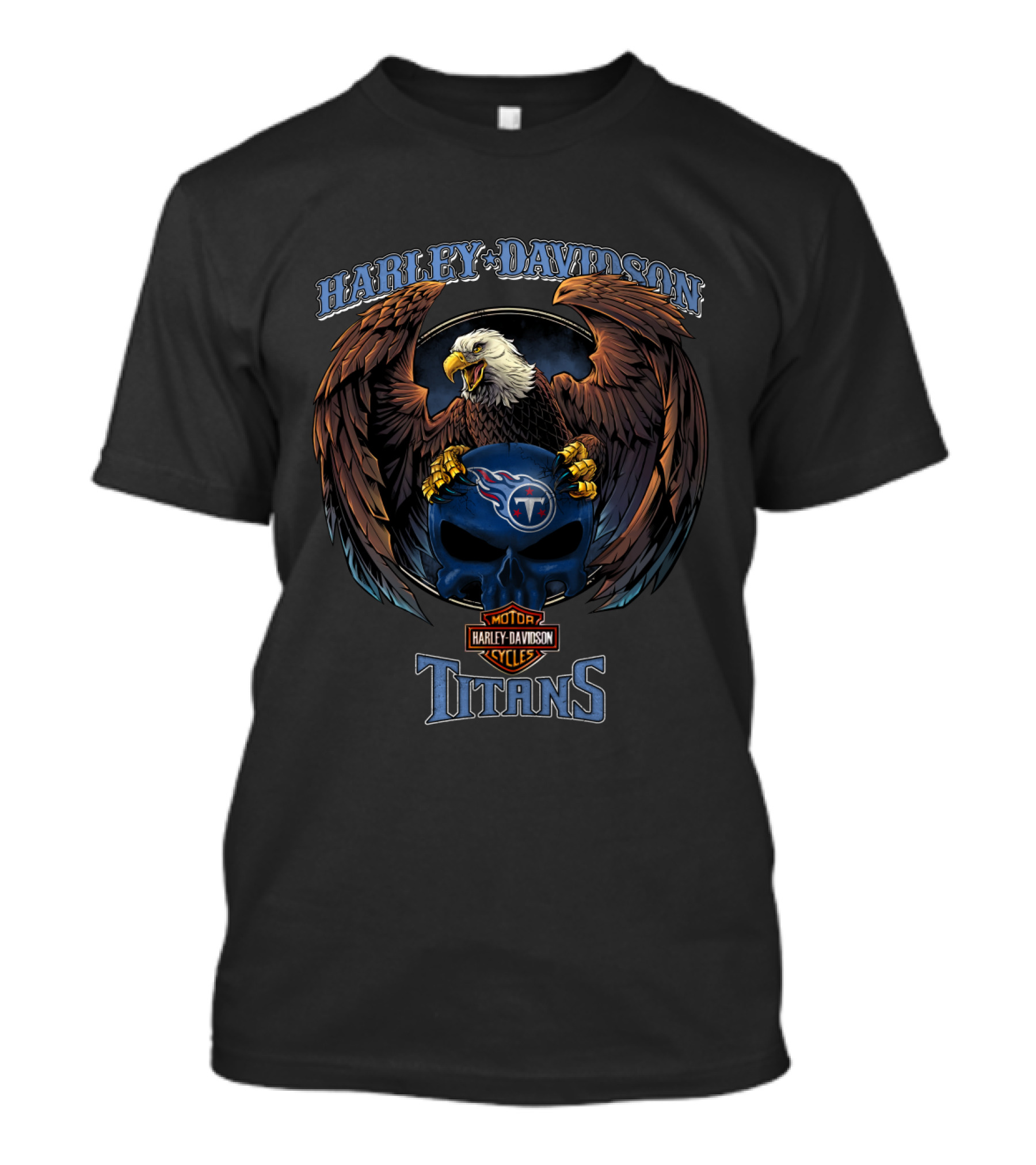 Harley Davidson Motor Cycles Tennessee Titans Eagle T-Shirt