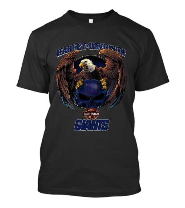 Harley Davidson New York Giants Eagle Motif T-Shirt