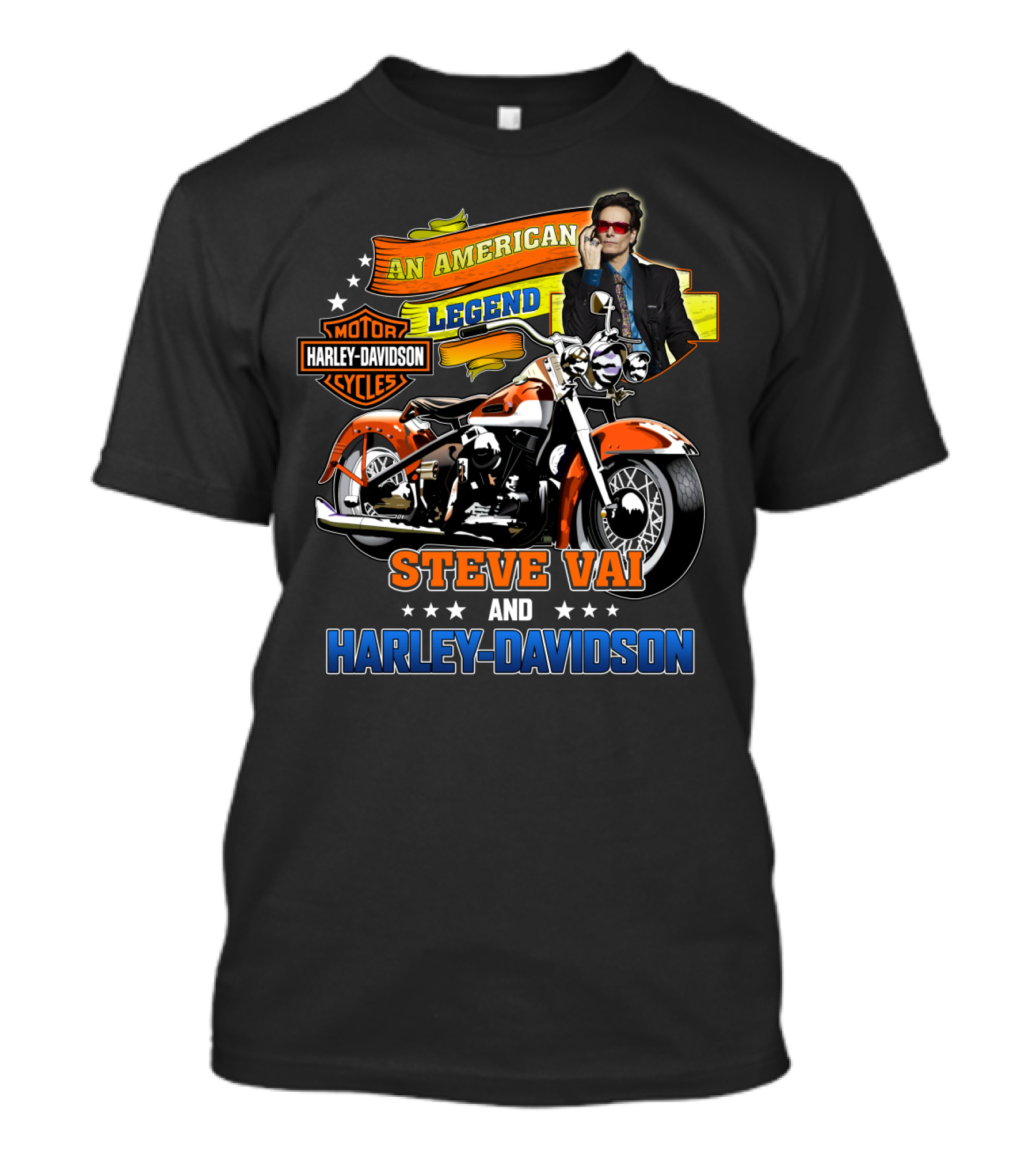 Steve Vai An American Legend Harley Davidson Motor Cycles T-Shirt