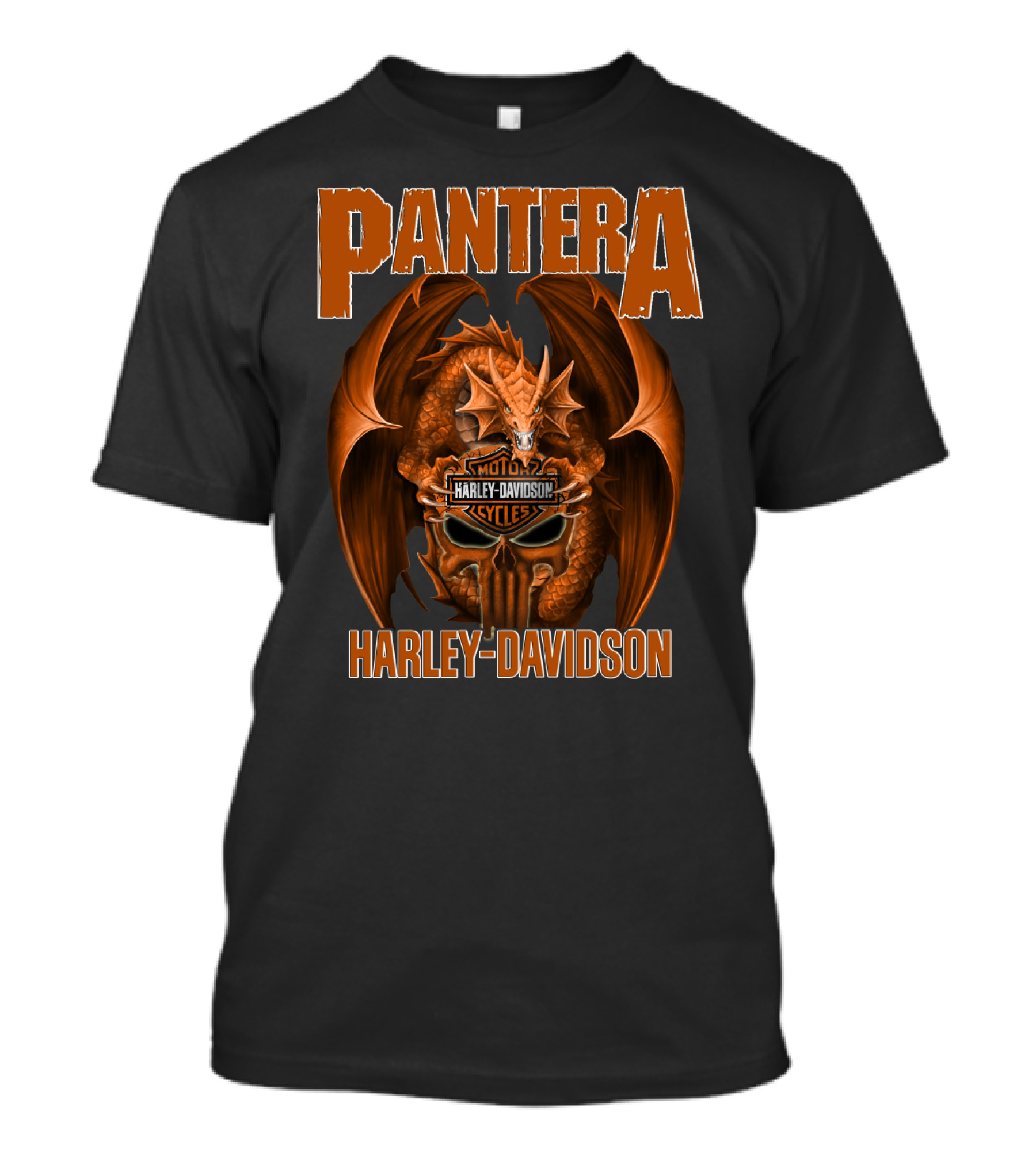 Pantera Harley Davidson Motorcycle Cycles Dragon T-Shirt