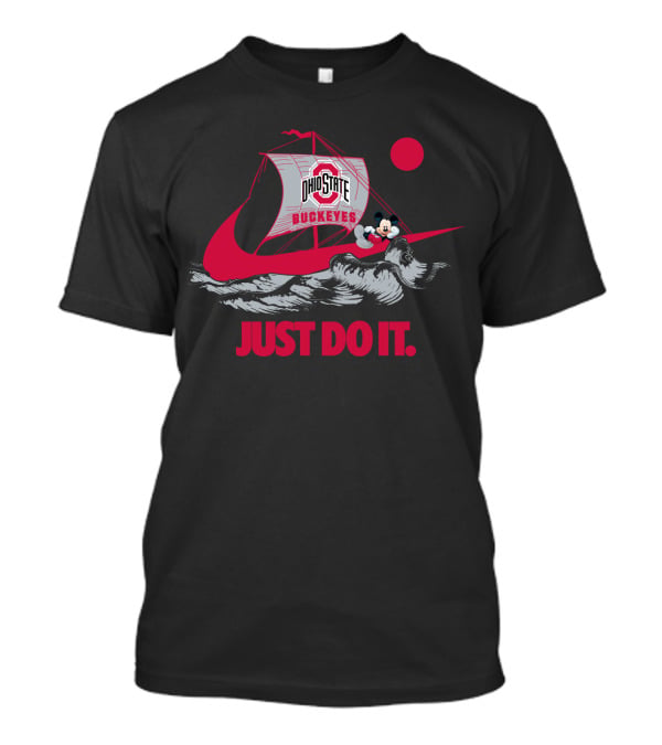 Just Do It Ohio State Buckeyes Mickey Mouse Retro Ship T-Shirt