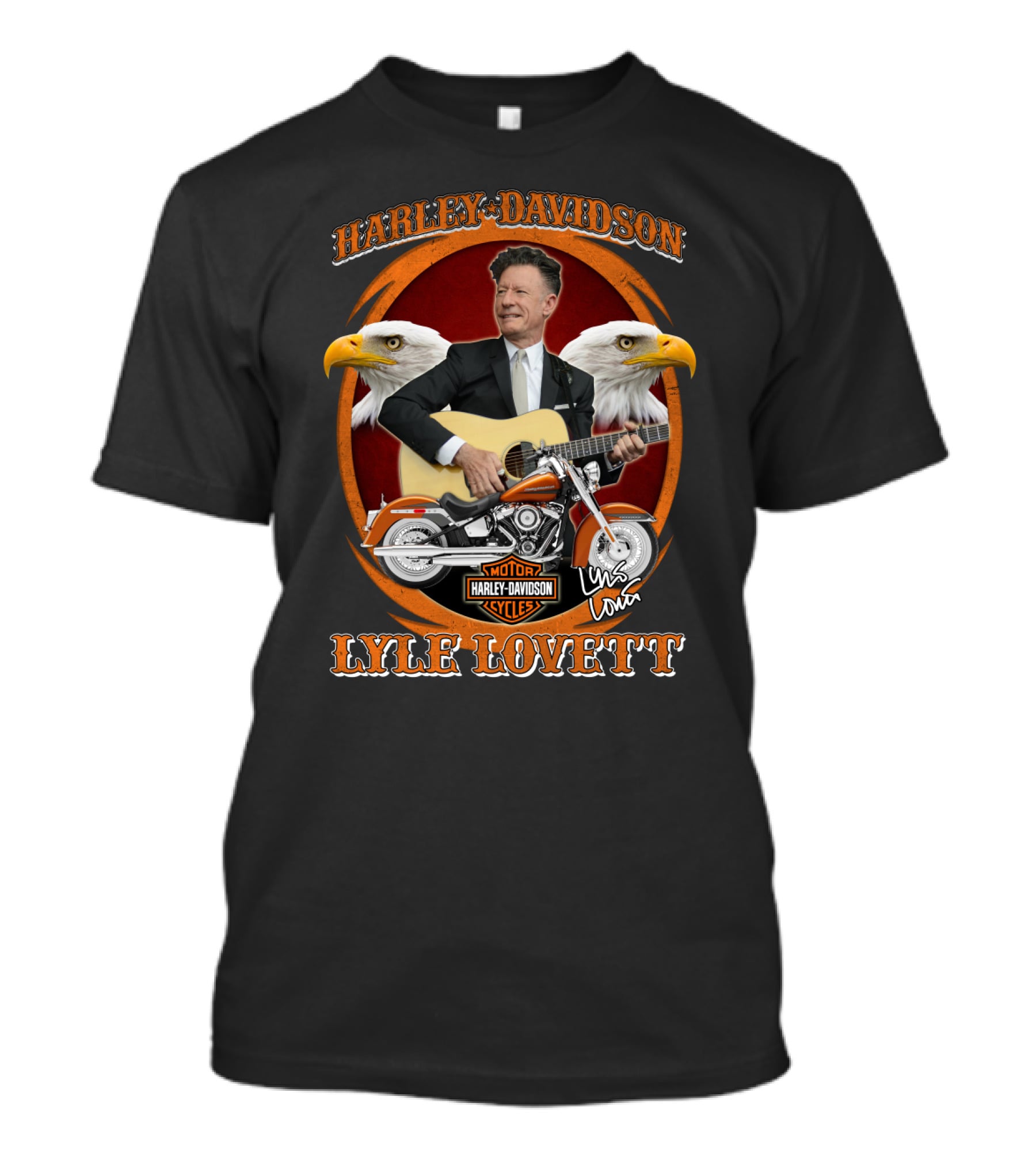 Lyle Lovett Harley Davidson Motorcycles Eagles T-Shirt