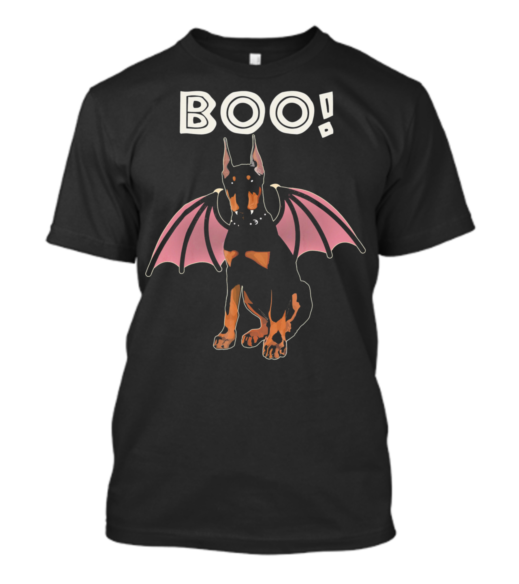 BOO Doberman With Bat Wings T-Shirt