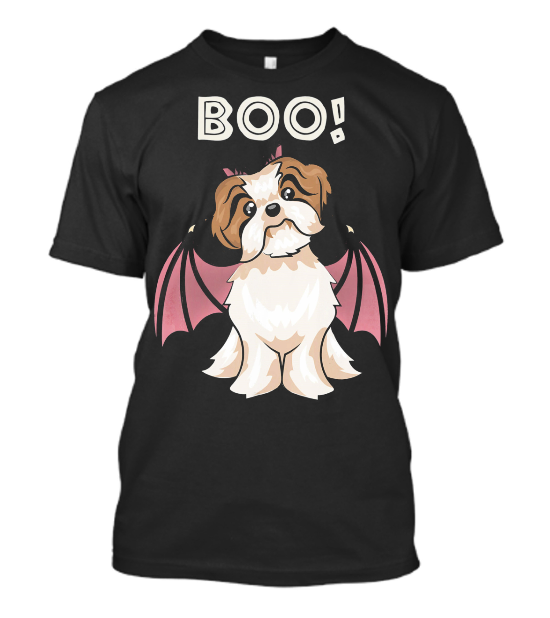 BOO Shih Tzu With Bat Wings T-Shirt