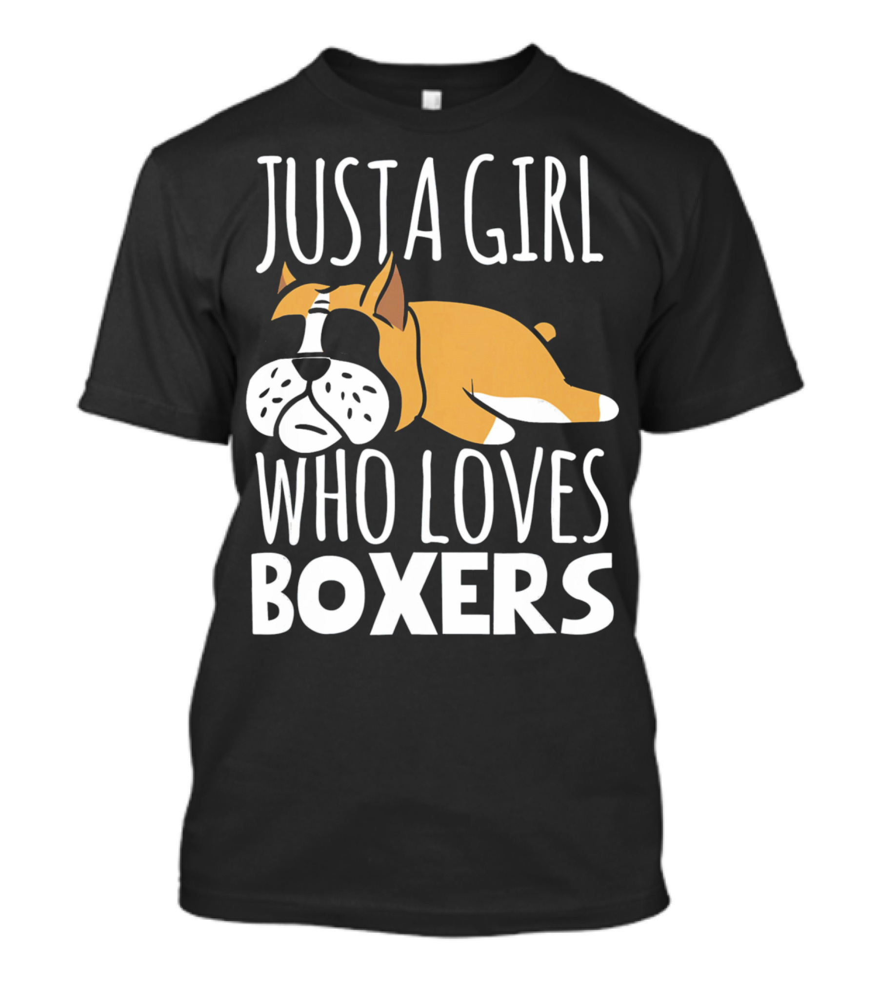 Just A Girl Who Loves Boxers Bulldog T-Shirt