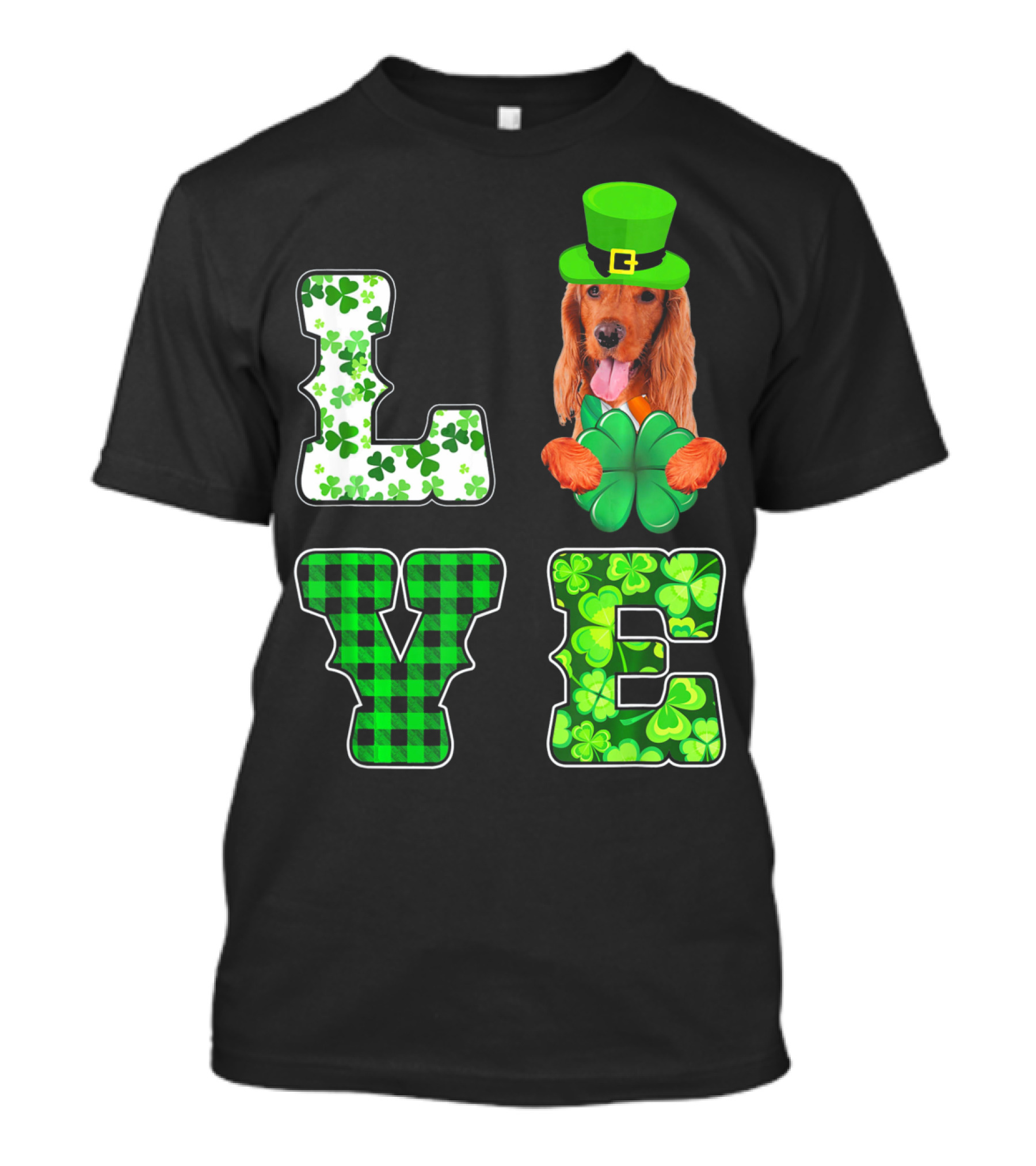 LOVE Funny St Patricks Day Cocker Spaniel Lover T-Shirt