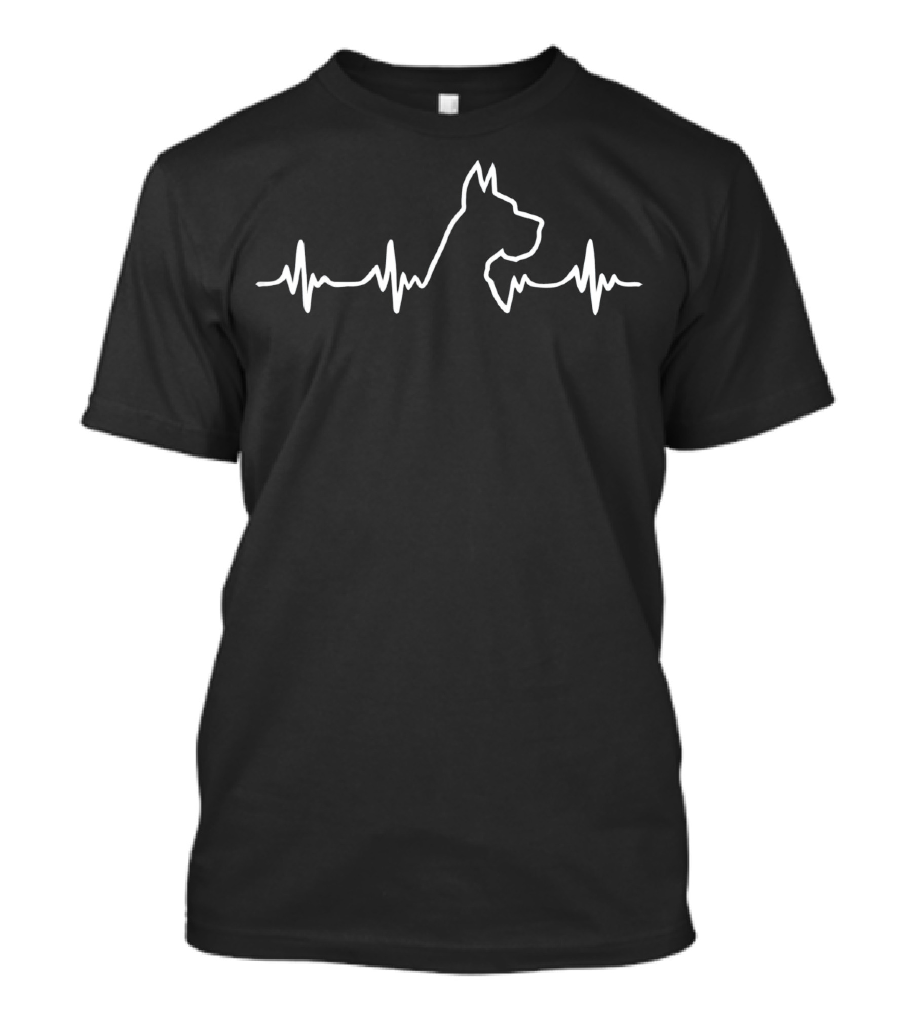 Great Dane Heartbeat Outline T-Shirt