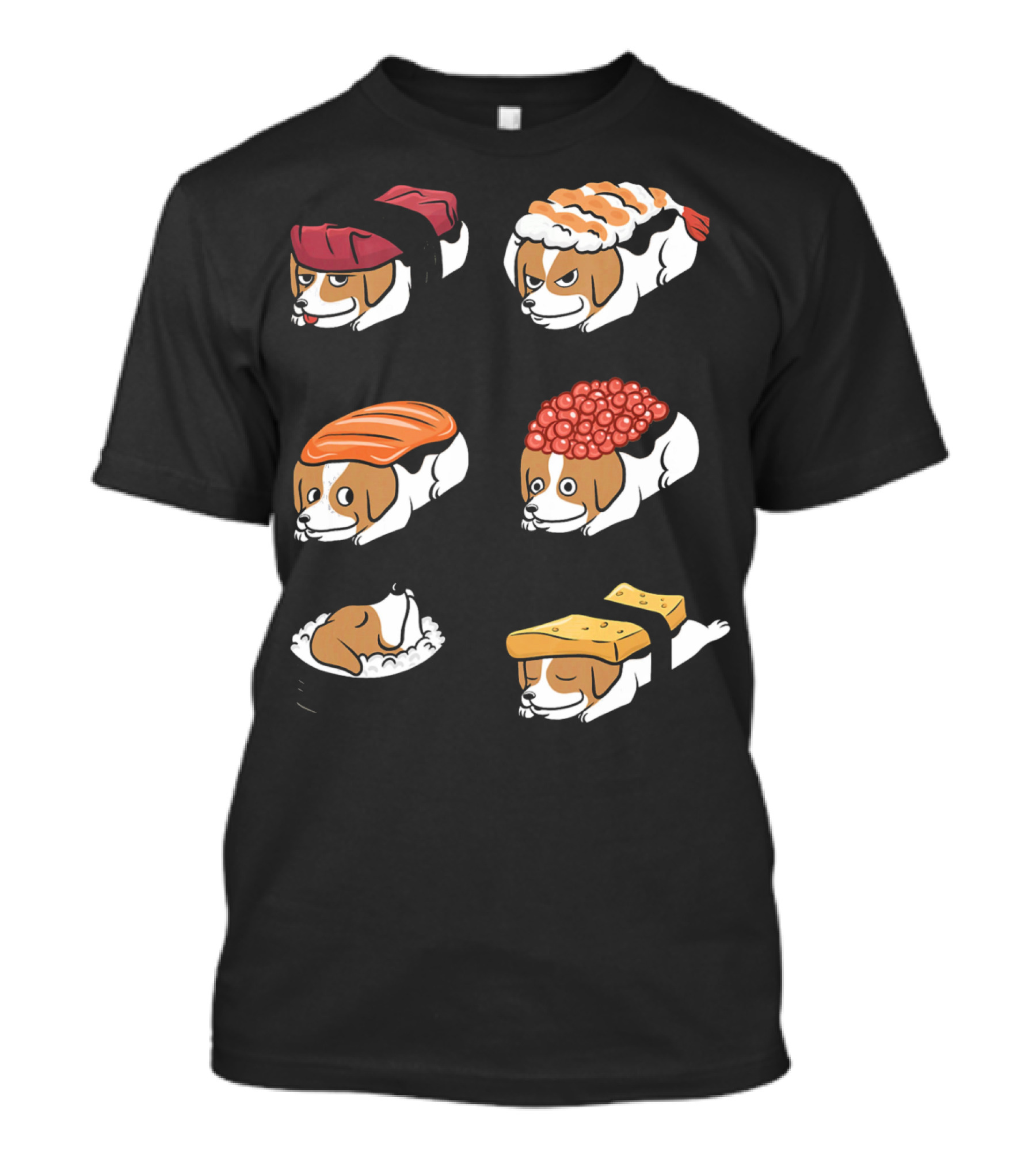 Jack Russell Terrier Nigiri Sushi Funny Dogs Collection T-Shirt