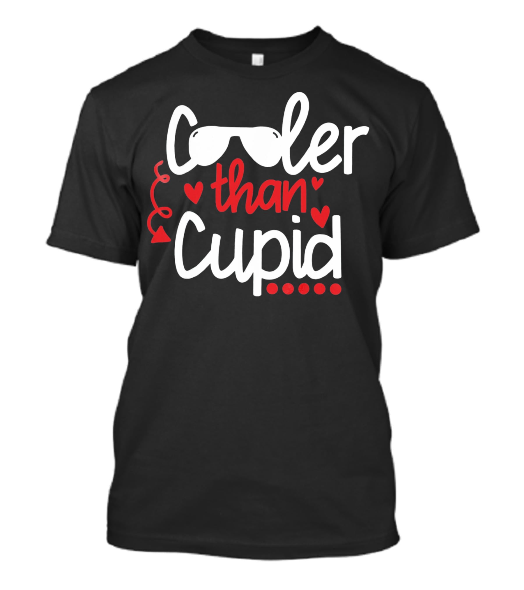 Cooler Than Cupid Valentine Hearts And Glasses T-Shirt