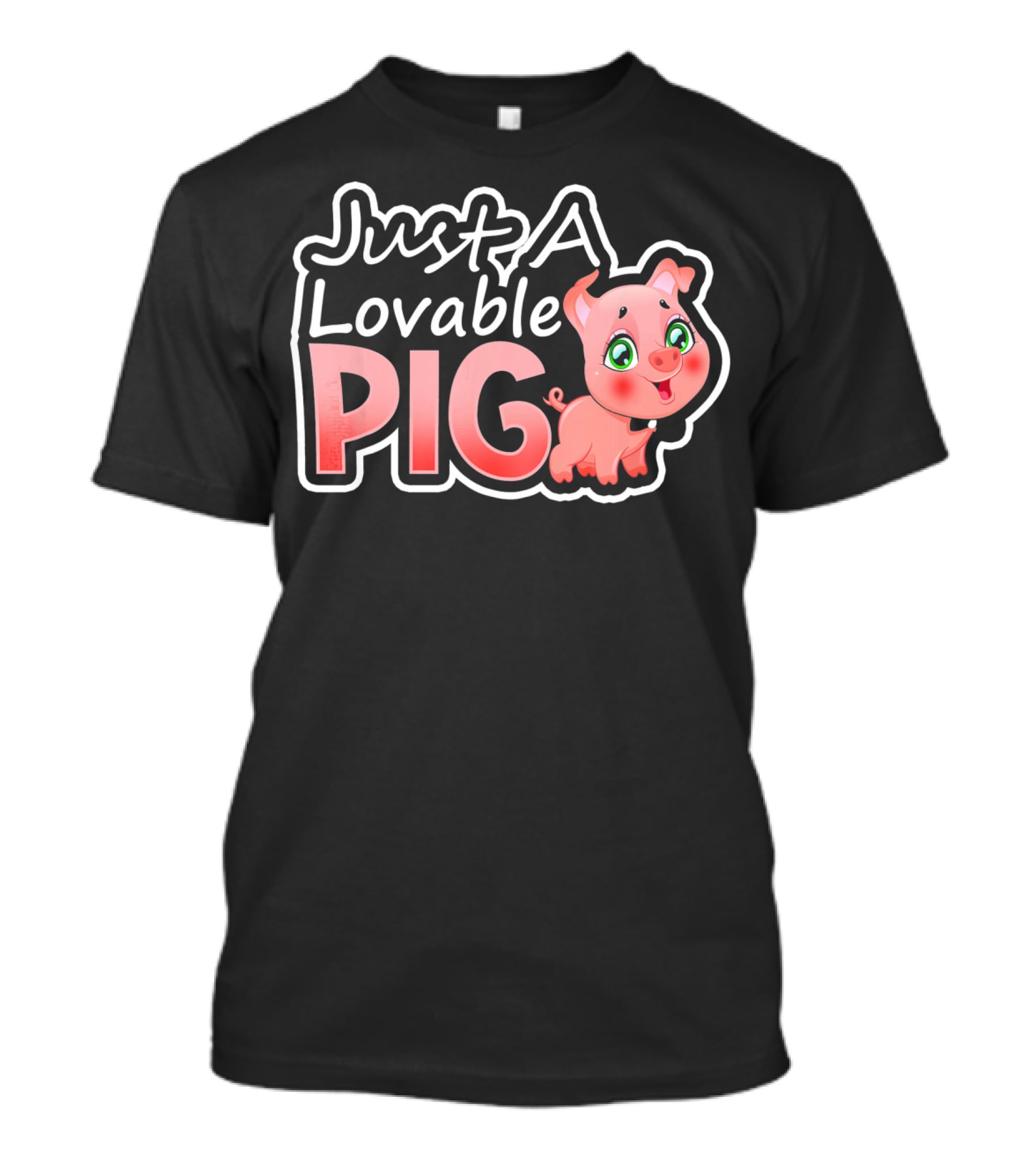 Just A Lovable Pig Cute Couple Valentines Day T-Shirt