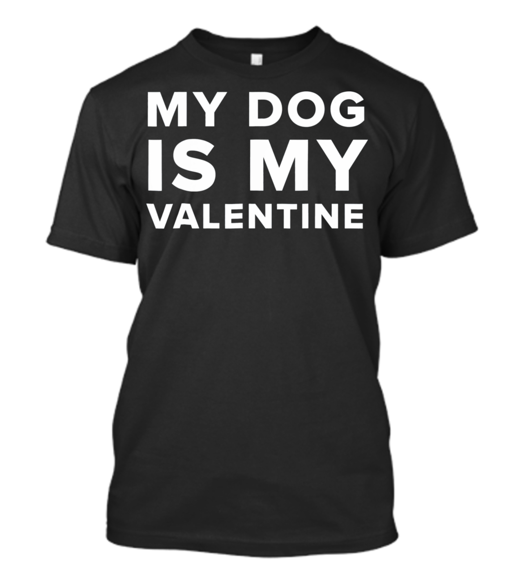 My Dog Is My Valentine Valentines T-Shirt