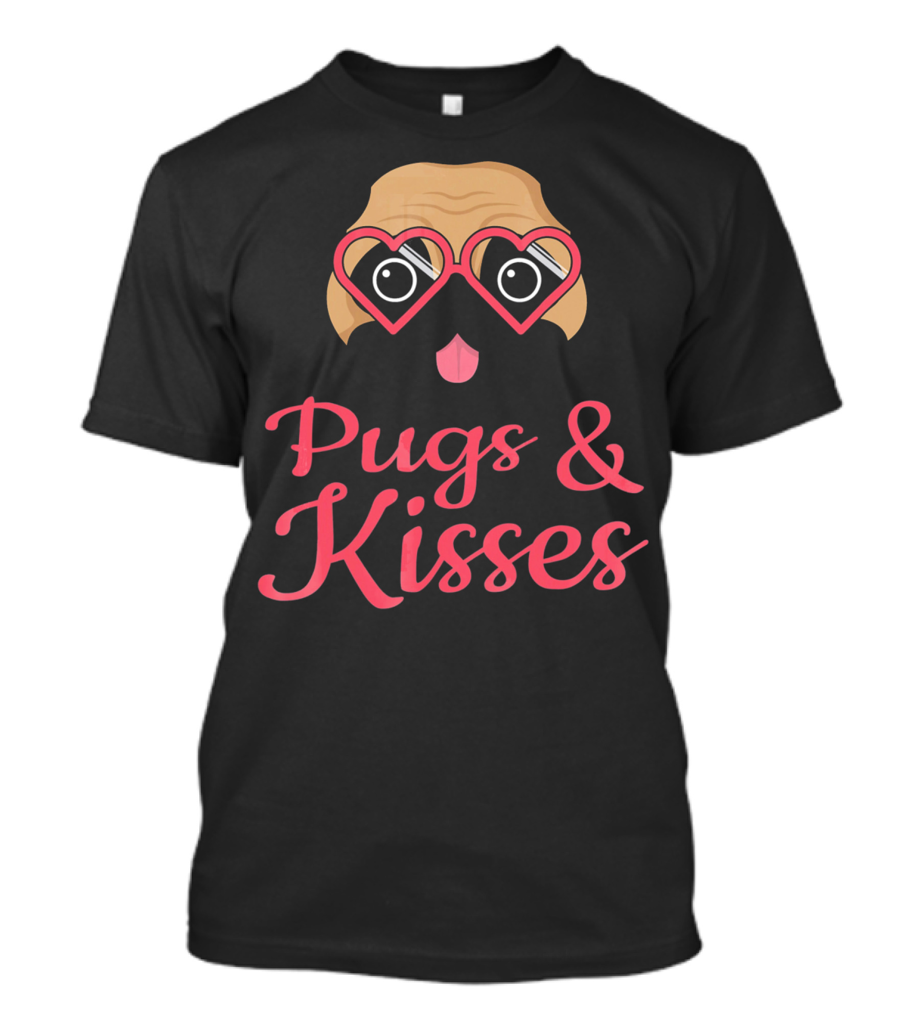 Pugs And Kisses Funny Valentines Day Humor T-Shirt
