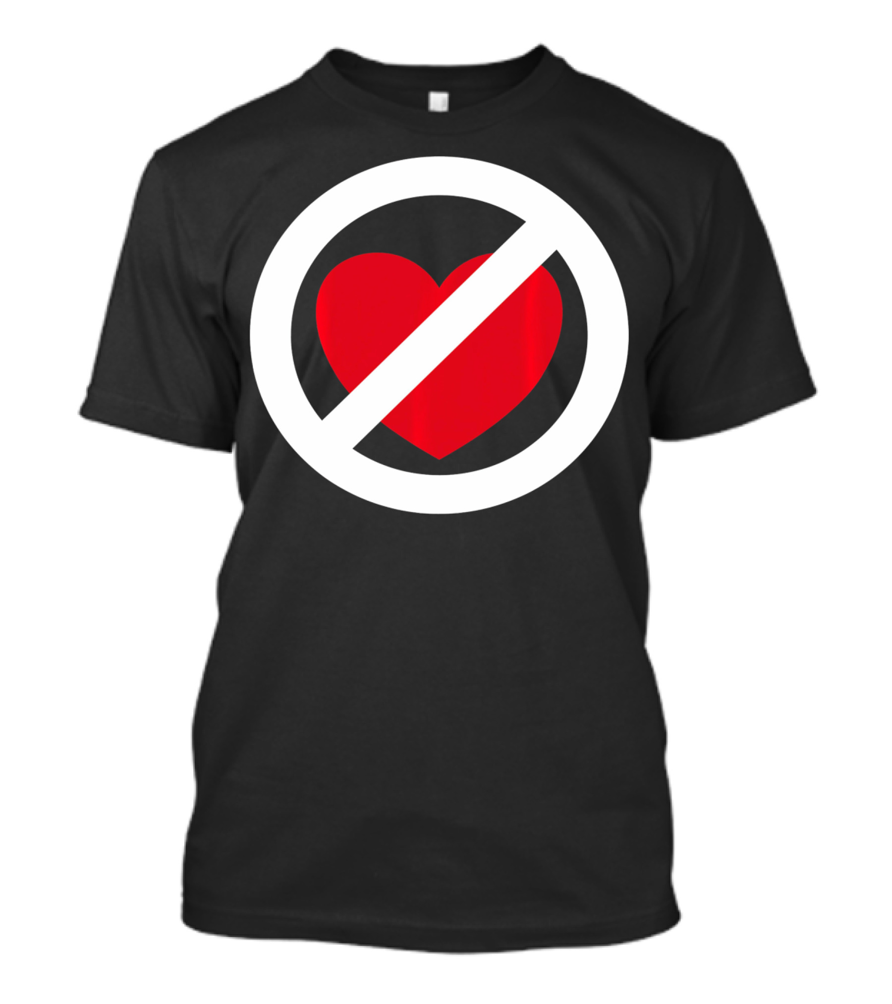 No Heart Symbol Anti Valentine Humor T-Shirt