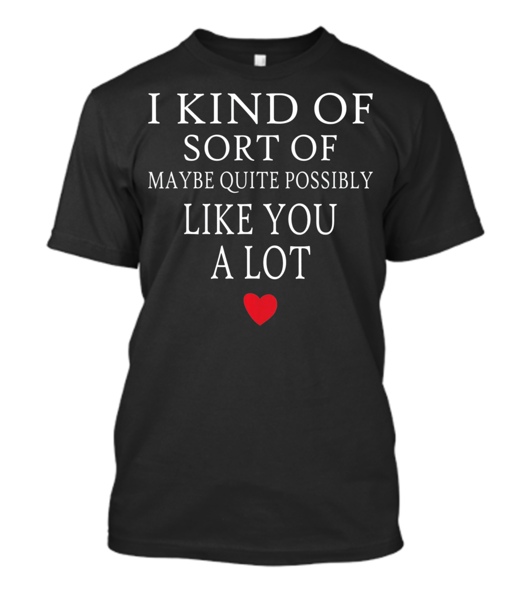 I Kind Of Sort Of Maybe Quite Possibly Like You A Lot Valentine Funny Saying T-Shirt