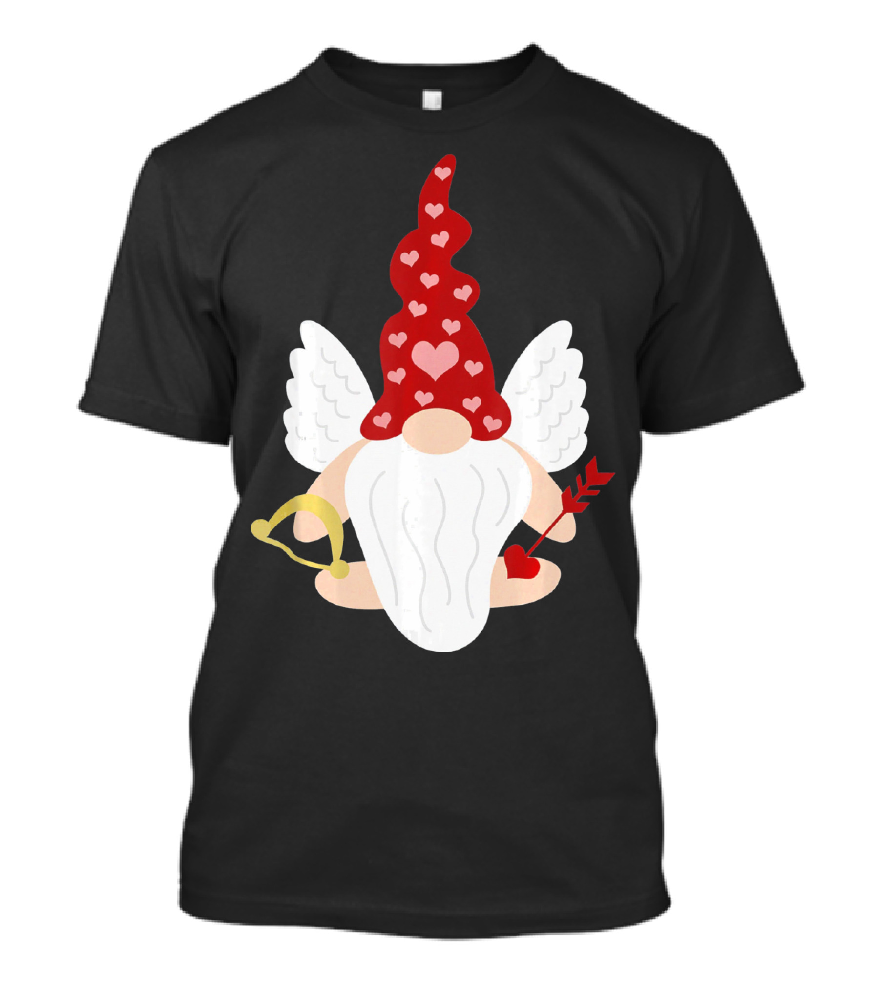 Gnome Cupid With Heart Arrow Valentines Day T-Shirt