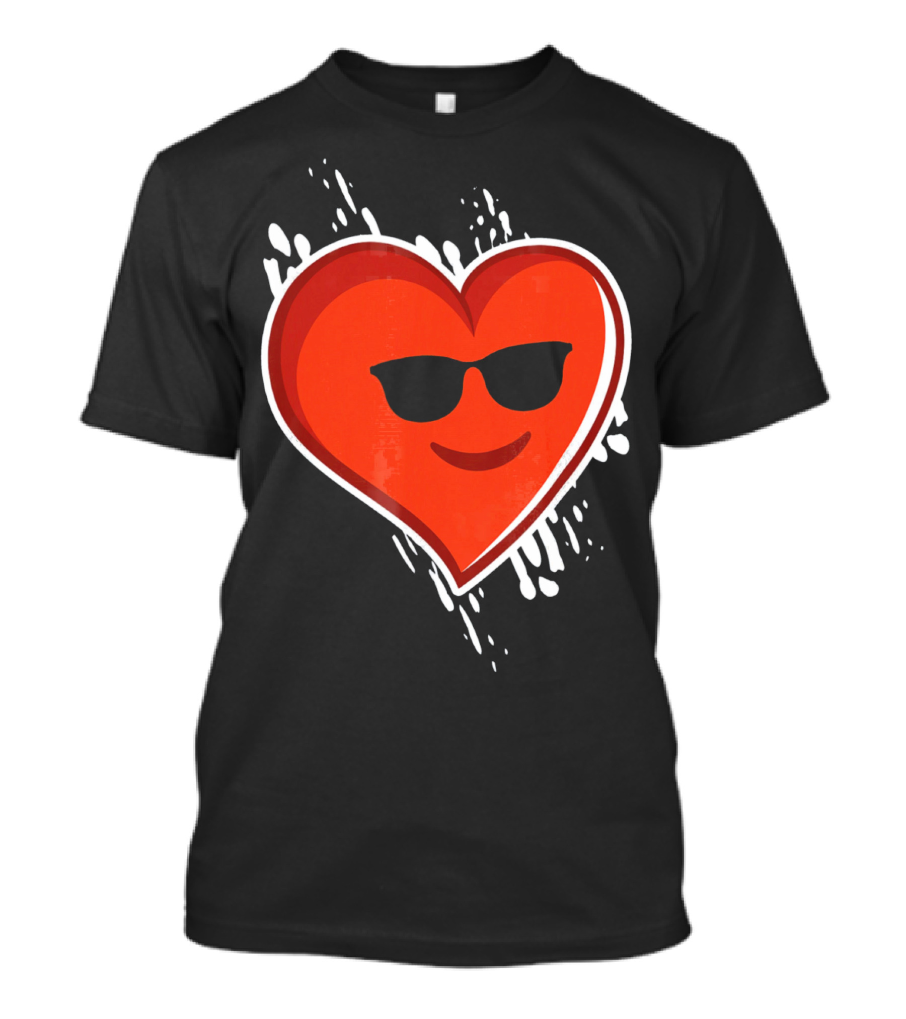 Heart Emoji Cool Shades Valentines T-Shirt
