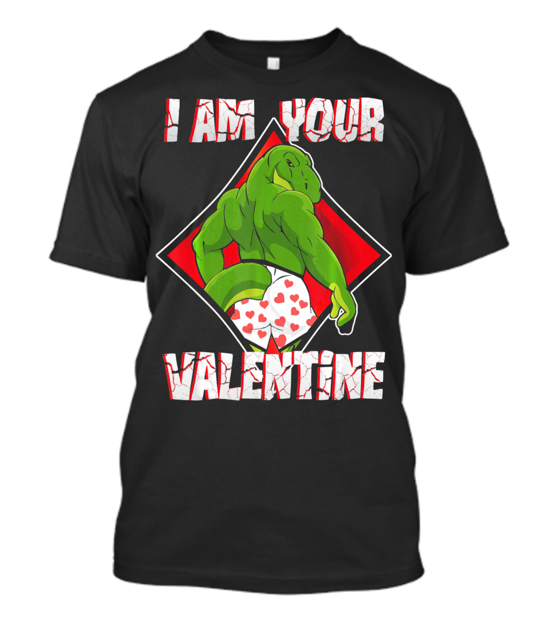 I Am Your Valentine Dinosaur With Heart Boxers T-Shirt