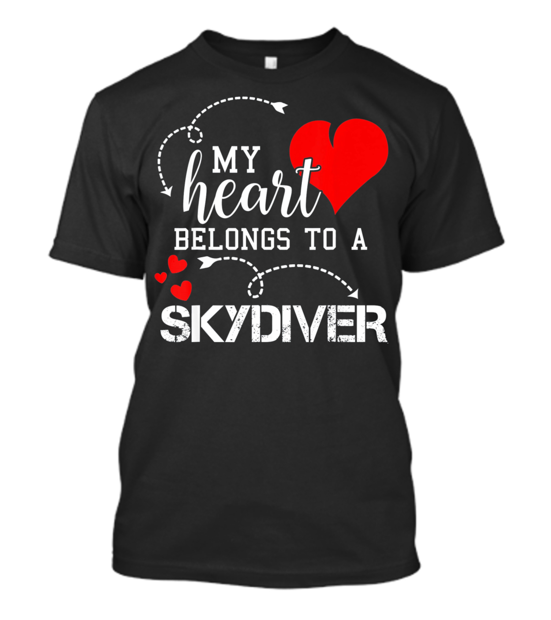 My Heart Belongs To A Skydiver T-Shirt