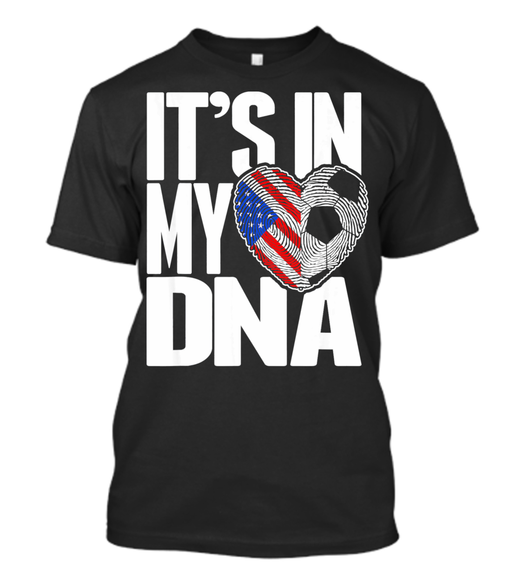 It's In My DNA Fingerprints Soccer Heart Flag T-Shirt
