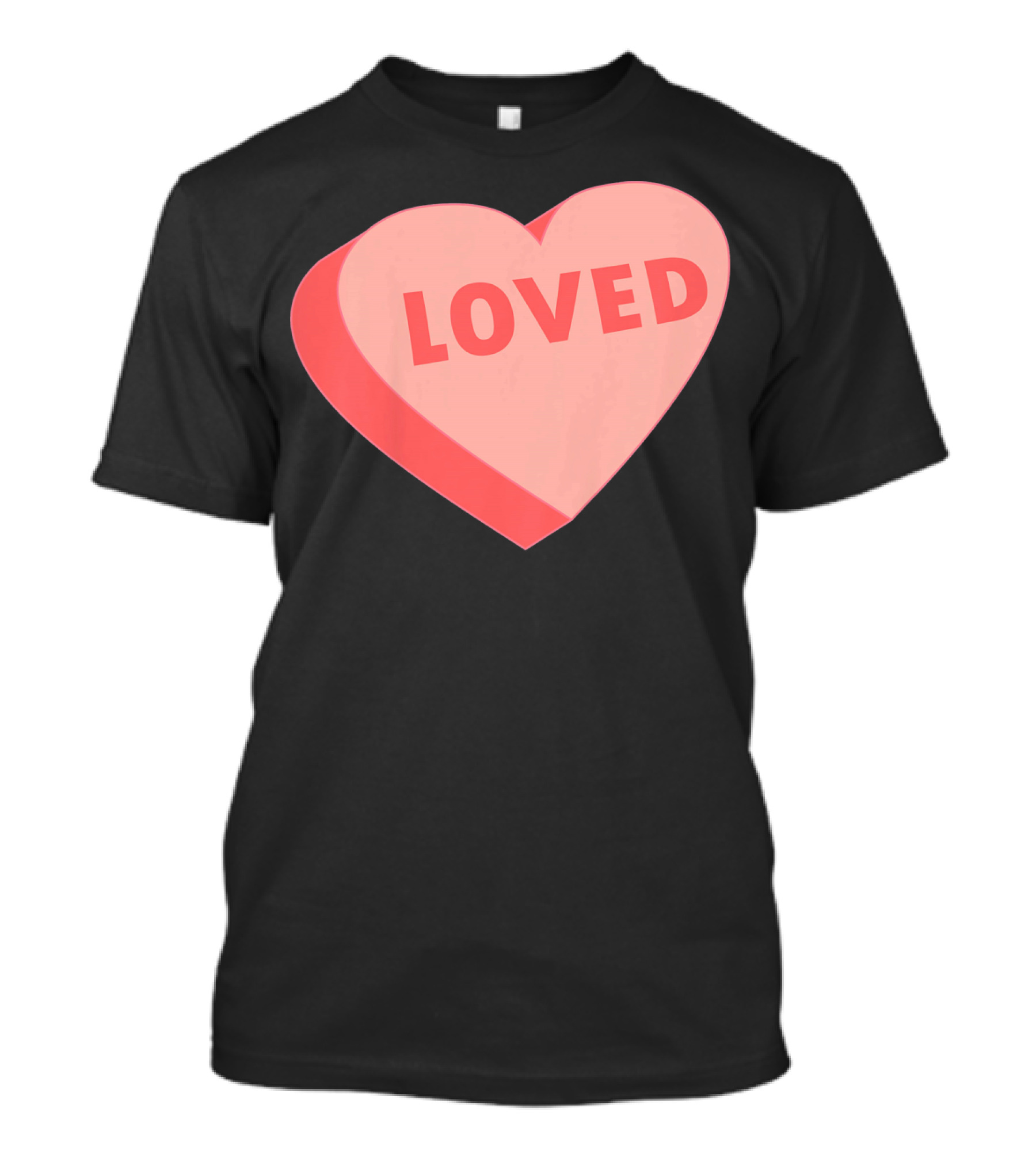 Kids Valentines Day Candy Heart Loved T-Shirt