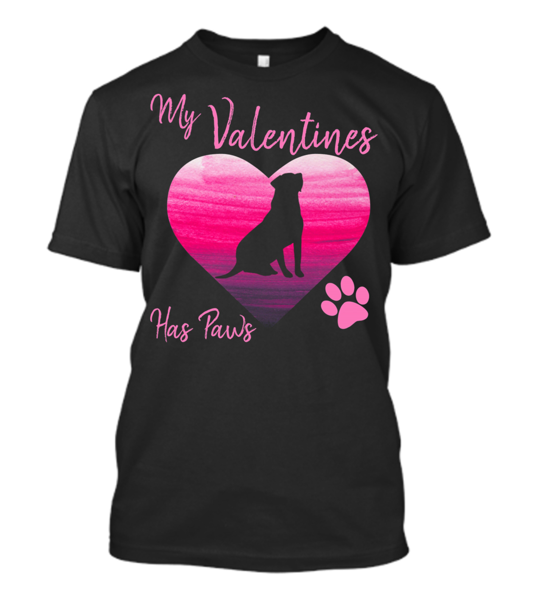 My Valentines Has Paws Labrador Retriever Dog Valentine's Day T-Shirt