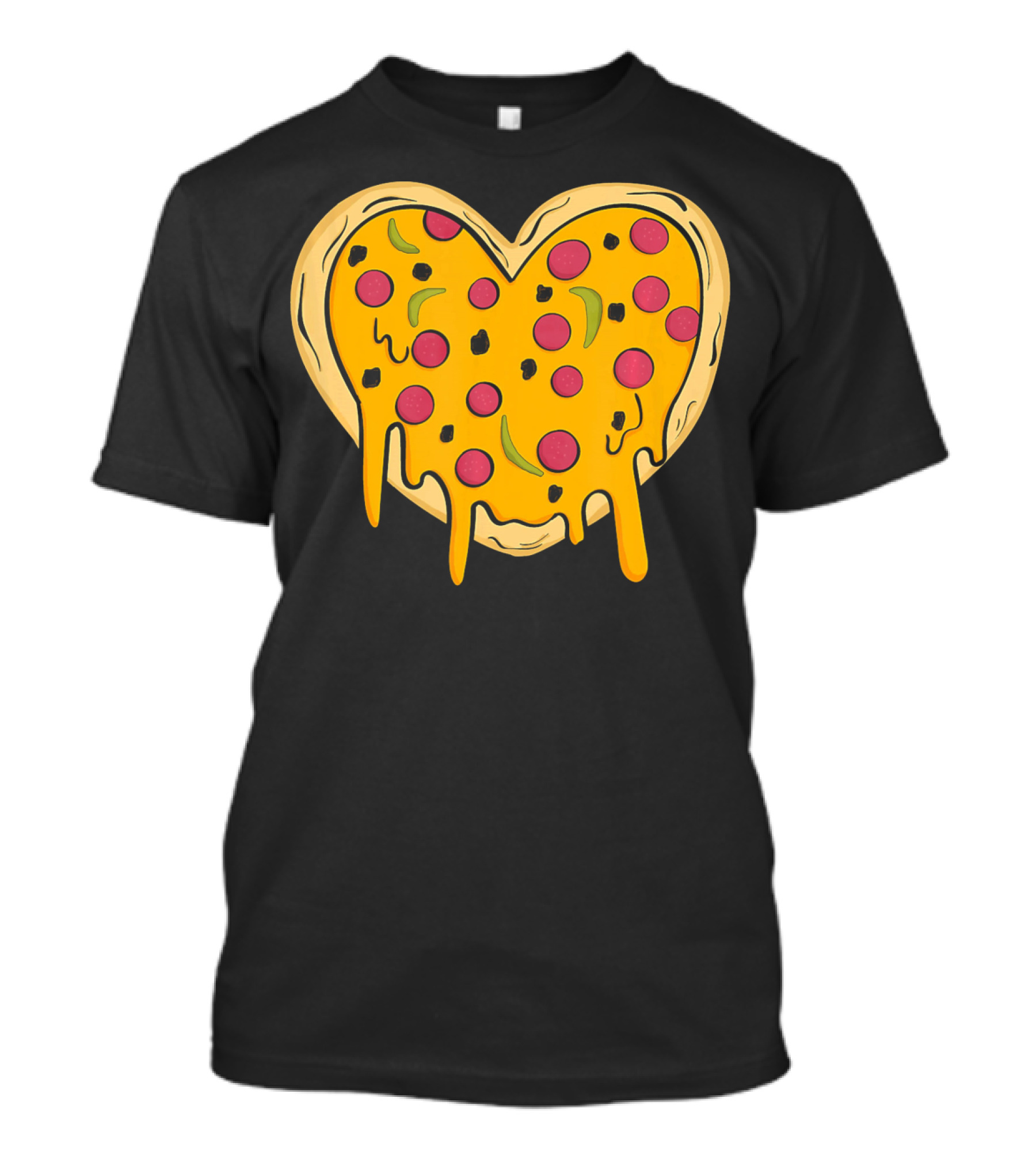 Pepperoni Pizza Heart Valentine's Day T-Shirt