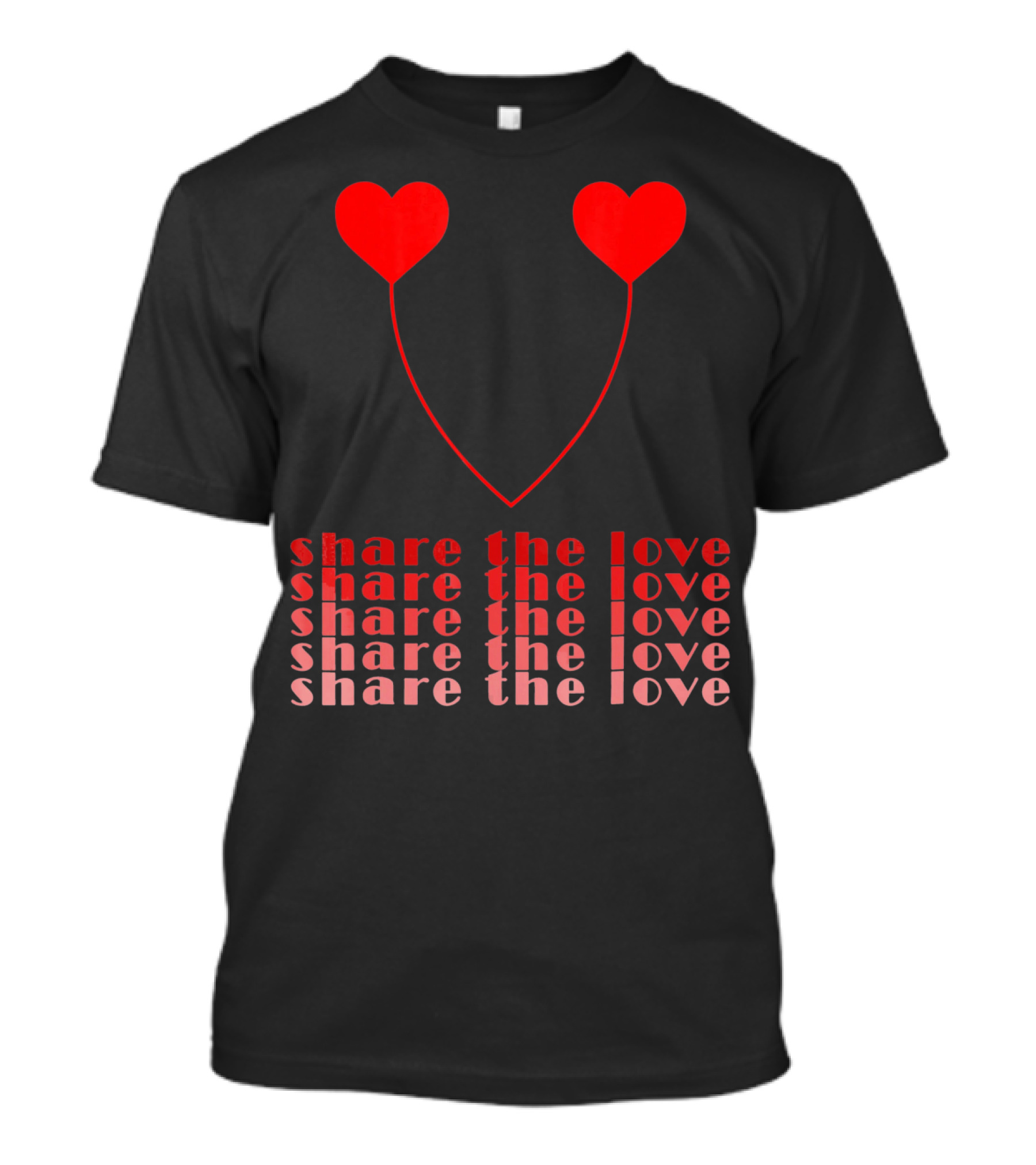 Share The Love Hearts Valentines Day T-Shirt