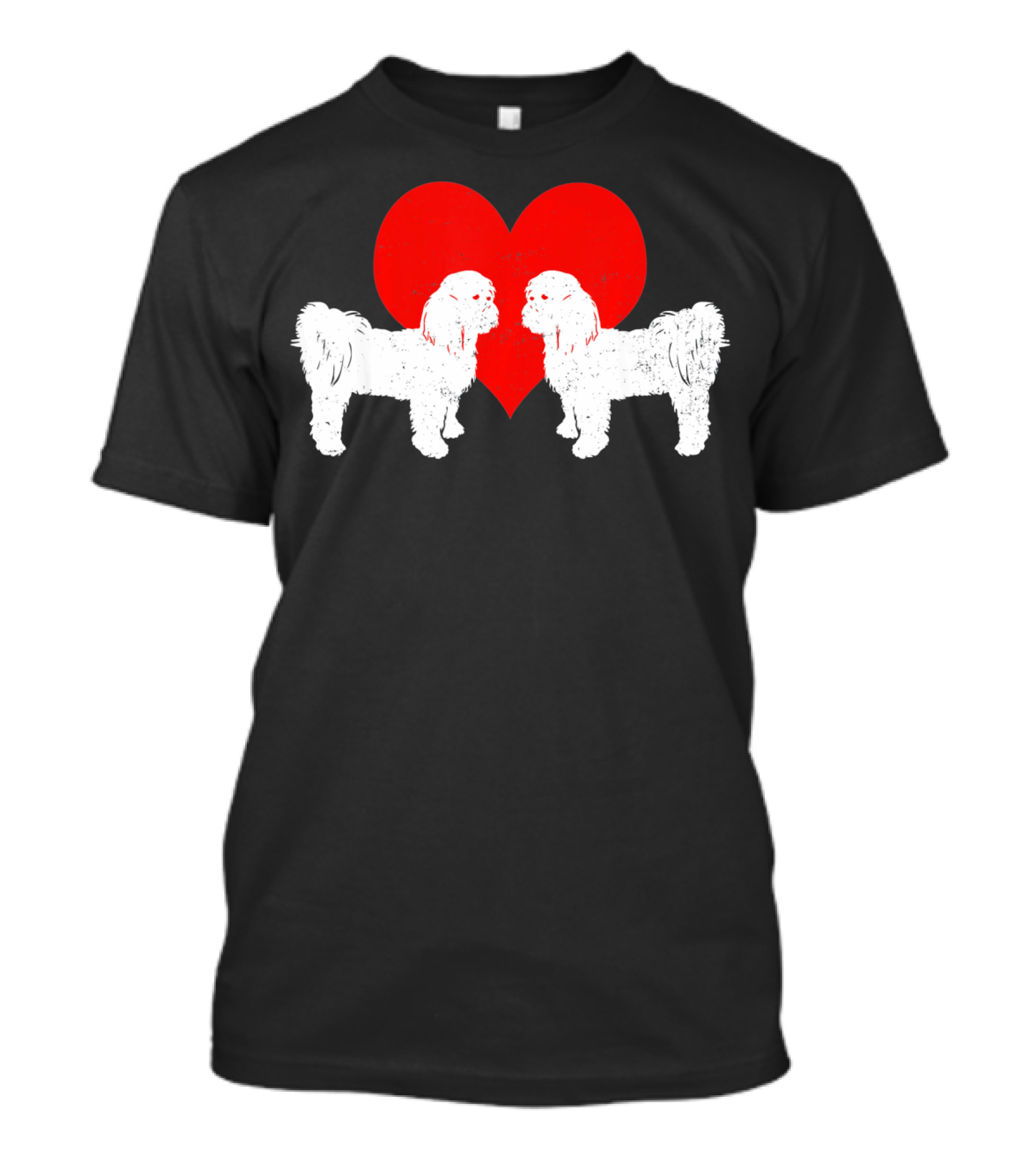 Valentines Shitzu Heart Duo T-Shirt