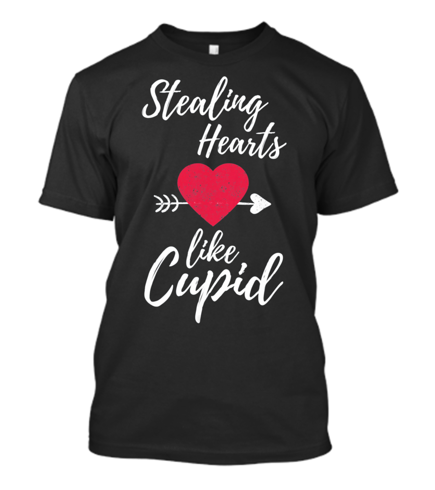 Stealing Hearts Like Cupid Valentines Red Heart Arrow T-Shirt