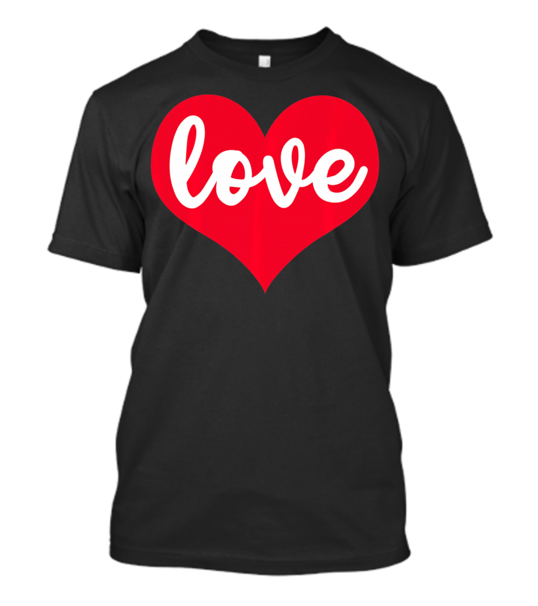 Love In Red Heart Valentines Day T-Shirt