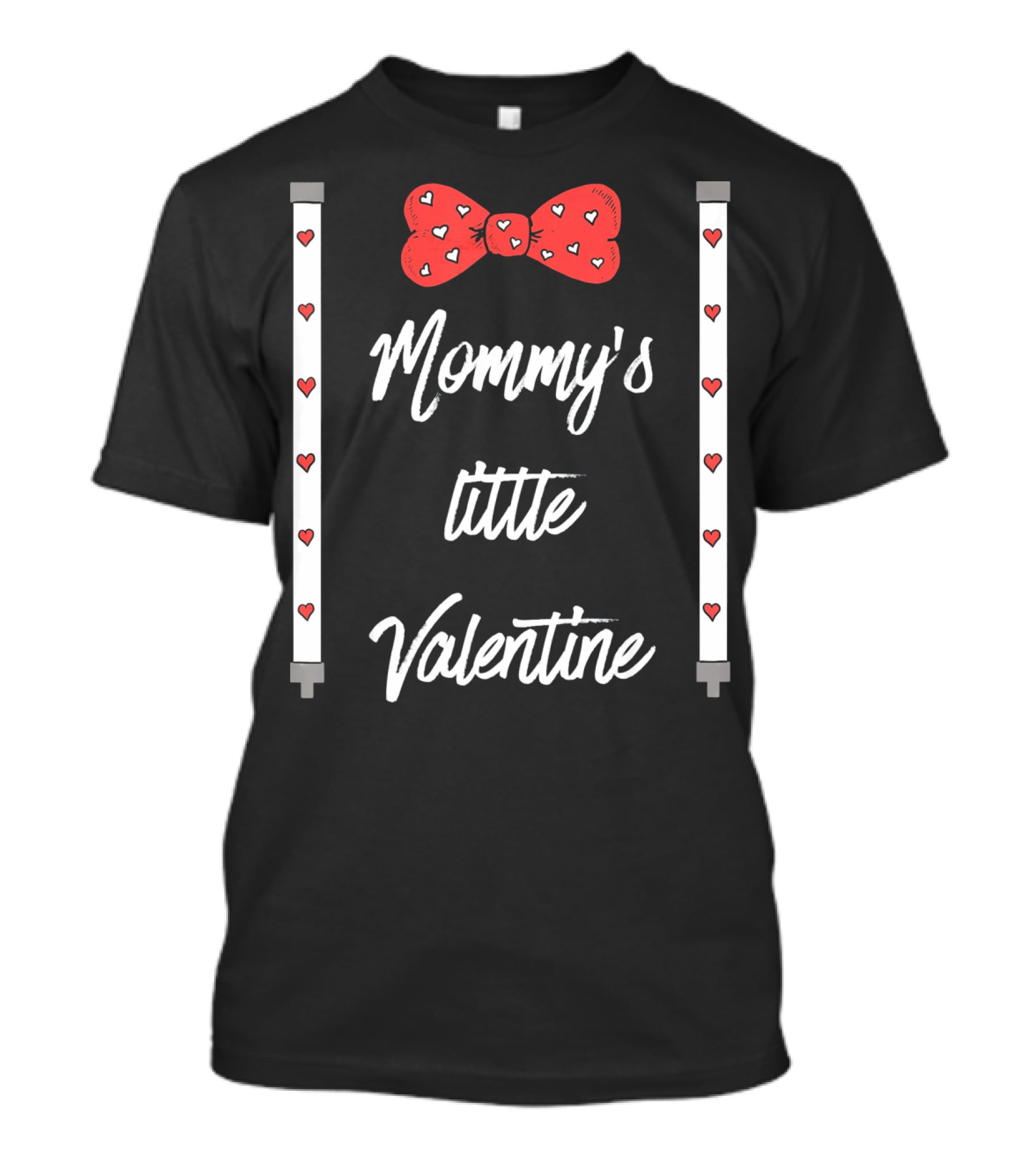 Mommy's Little Valentine Cute BowTi Hearts T-Shirt
