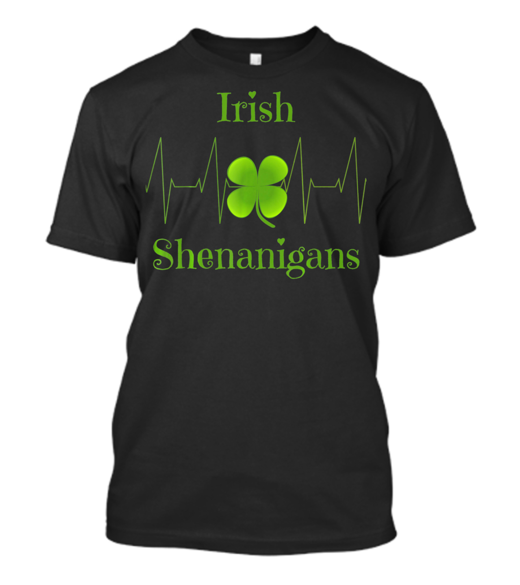 Irish Shamrock Shenanigans Heartbeat T-Shirt