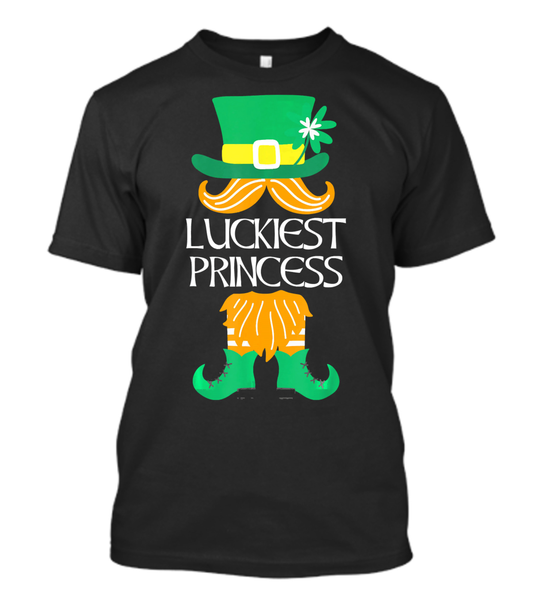 Luckiest Princess Leprechaun Hat Clover Boots T-Shirt