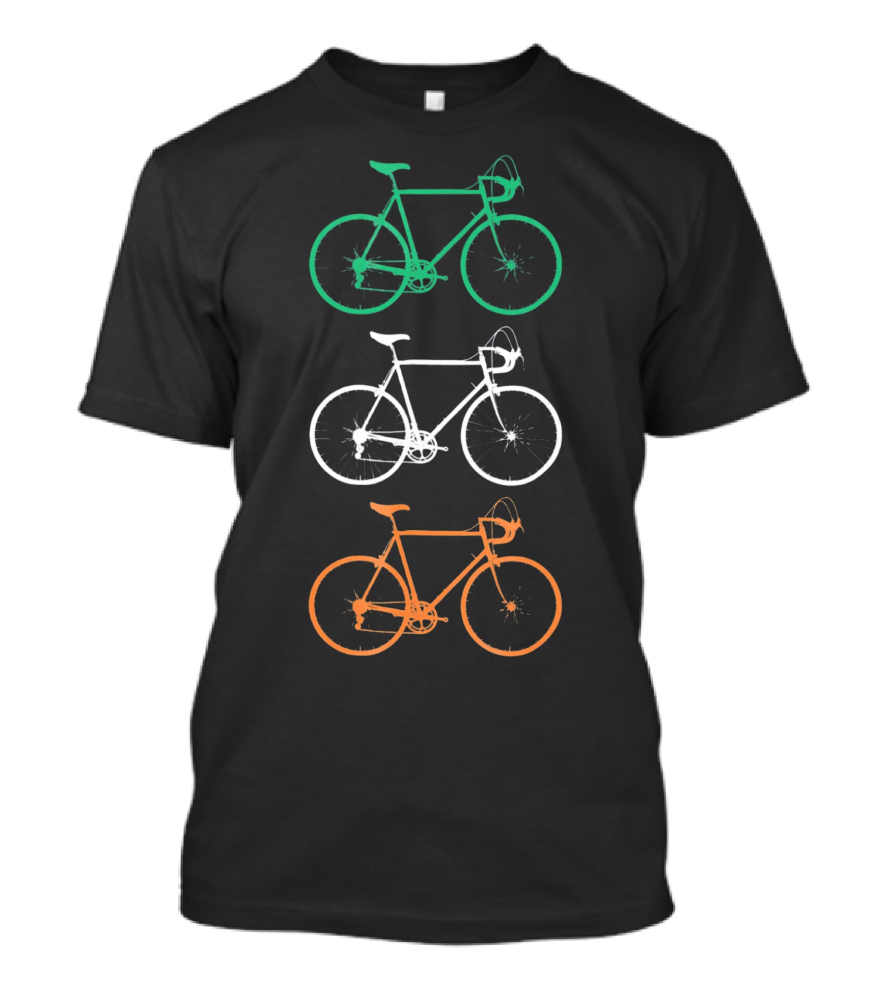 Irish Flag Colors Vintage Bicycles Trio T-Shirt